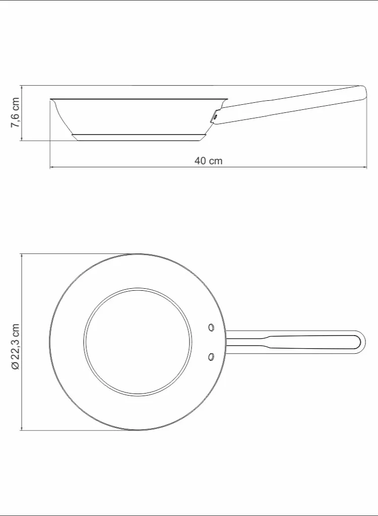 Tramontina Since 1911,Made in Brazil-  Professional 20cm 1.3L Stainless Steel Shallow Frying Pan with Tri ply Bottom and Interior PFOA Free Nonstick Coating